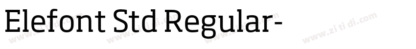 Elefont Std Regular字体转换